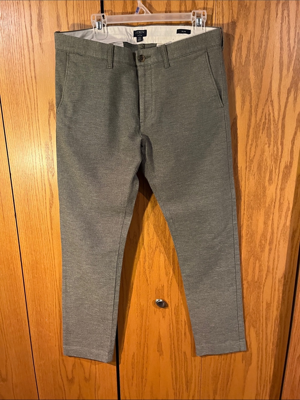 J. Crew Men's Heather Gray Slim Chinos
